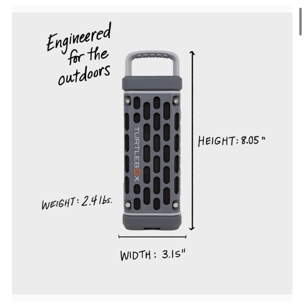 Turtlebox Portable Bluetooth Speaker (Blue)